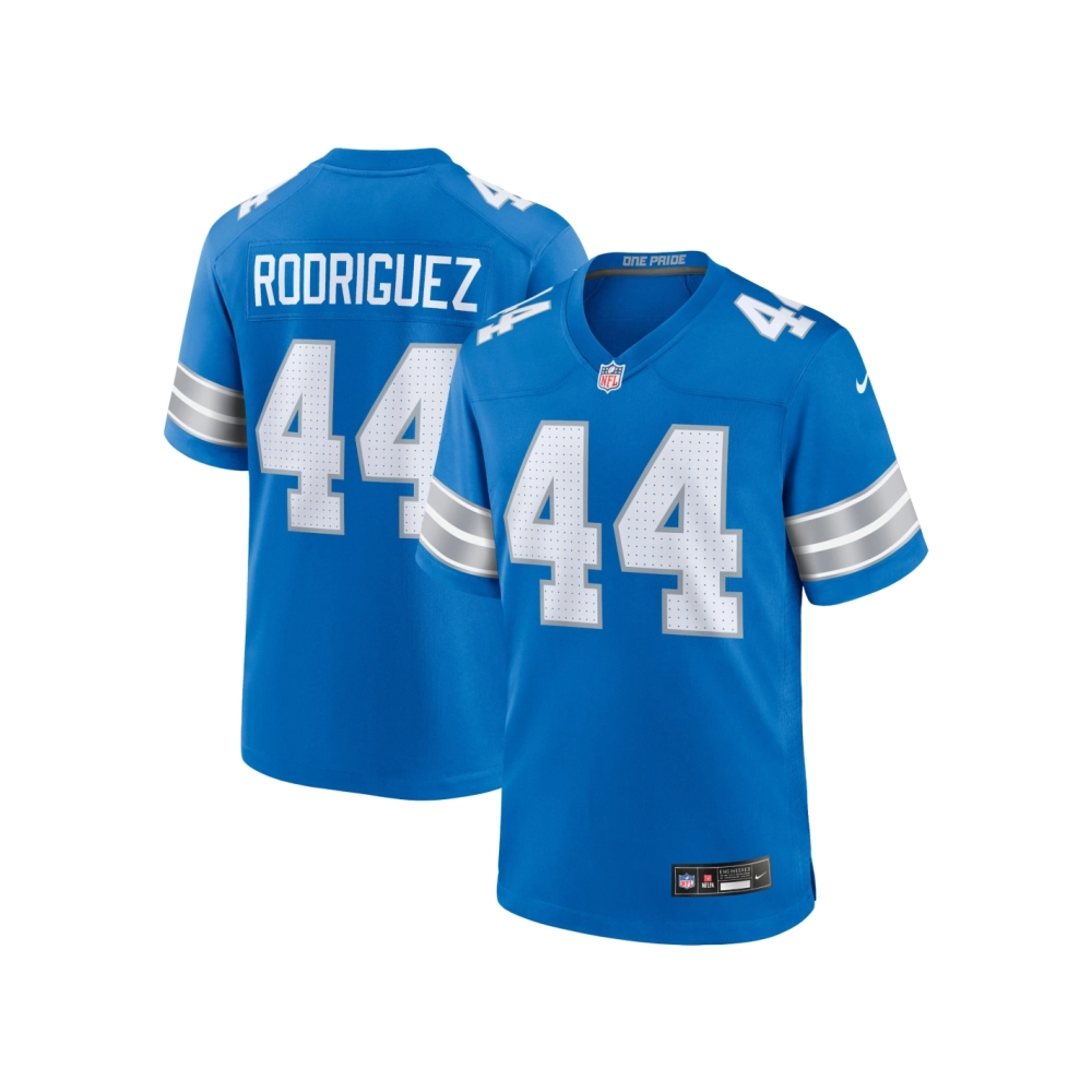Mens Detroit Lions Malcolm Rodriguez Blue Game Jersey