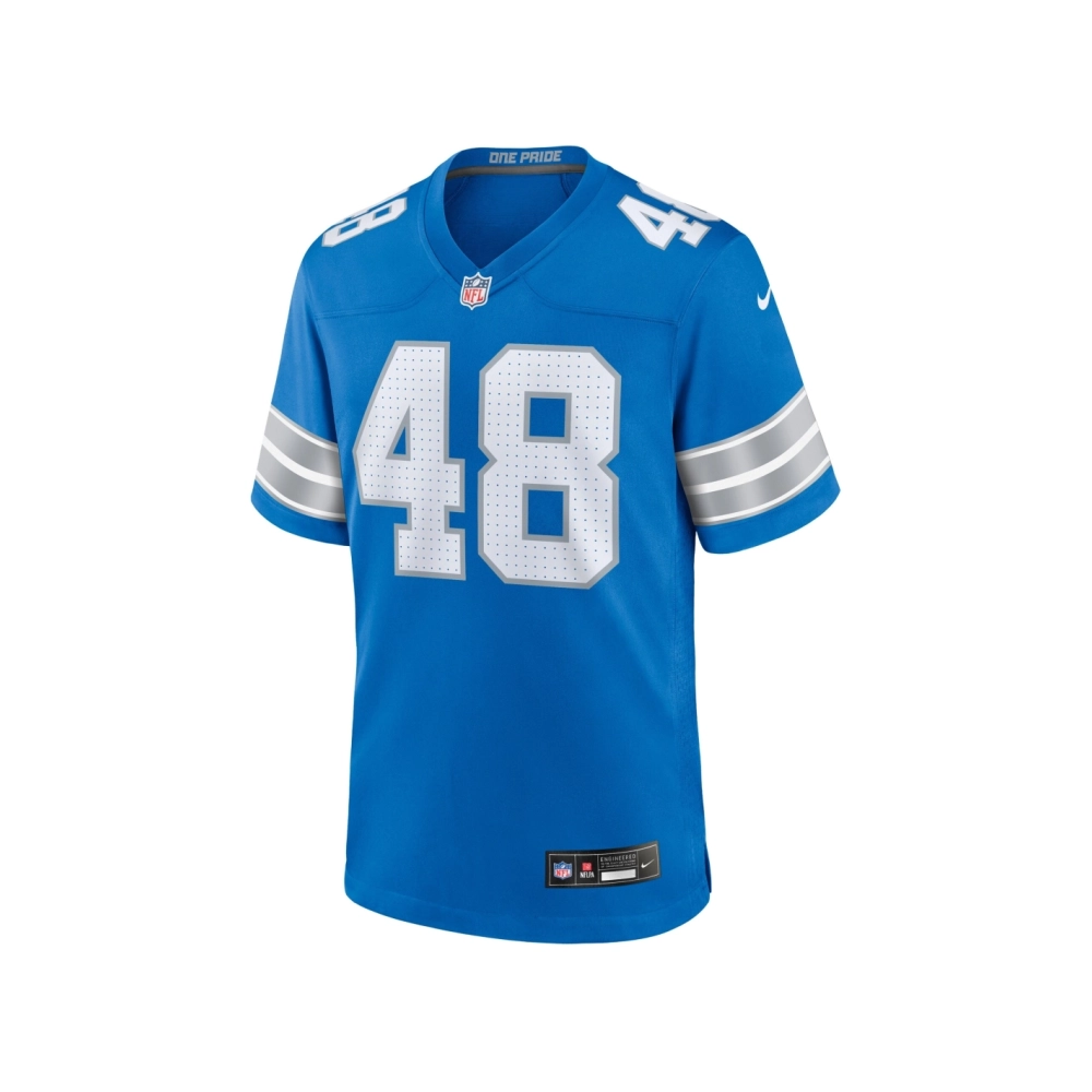 Mens Detroit Lions Loren Strickland Blue Game Jersey