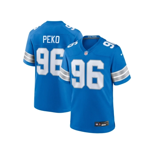 Mens Detroit Lions Kyle Peko Blue Game Jersey