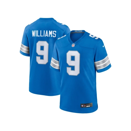 Mens Detroit Lions Jameson Williams Blue Game Jersey