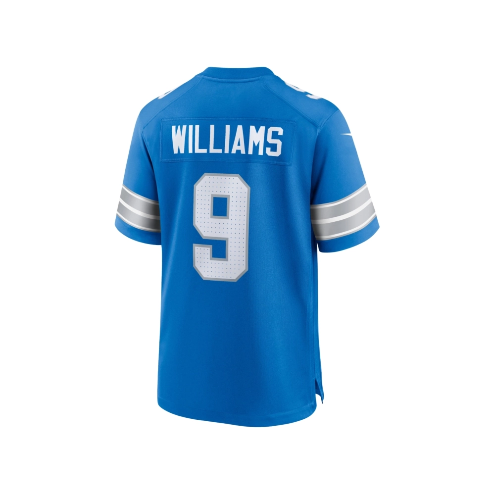 Mens Detroit Lions Jameson Williams Blue Game Jersey