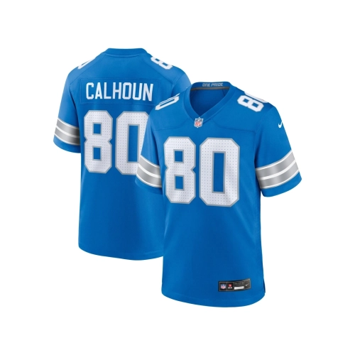 Mens Detroit Lions Jalon Calhoun Blue Game Jersey
