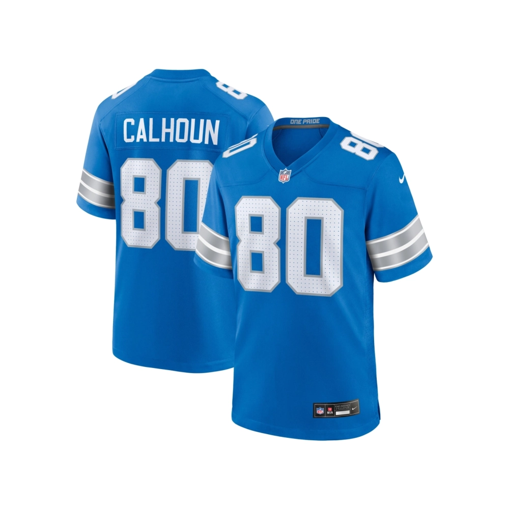 Mens Detroit Lions Jalon Calhoun Blue Game Jersey
