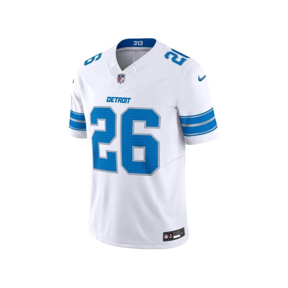 Mens Detroit Lions Jahmyr Gibbs White Vapor F.U.S.E. Limited Jersey