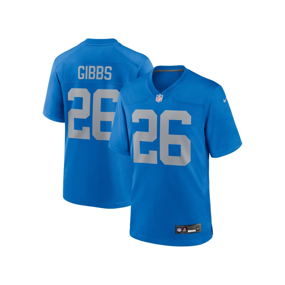 Mens Detroit Lions Jahmyr Gibbs Blue Alternate Game Jersey