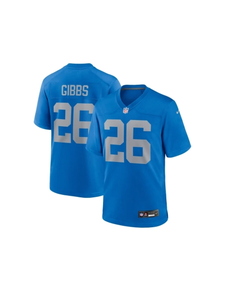 Mens Detroit Lions Jahmyr Gibbs Blue Alternate Game Jersey