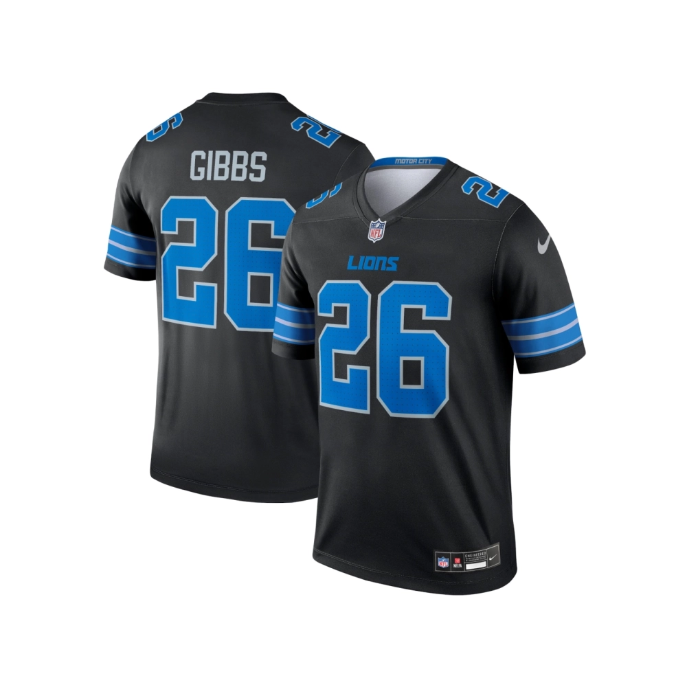 Mens Detroit Lions Jahmyr Gibbs Black Legend Jersey