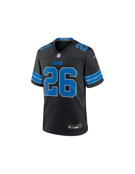 Mens Detroit Lions Jahmyr Gibbs Black 2nd Alternate Game Jersey