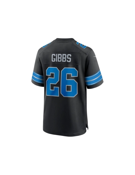 Mens Detroit Lions Jahmyr Gibbs Black 2nd Alternate Game Jersey