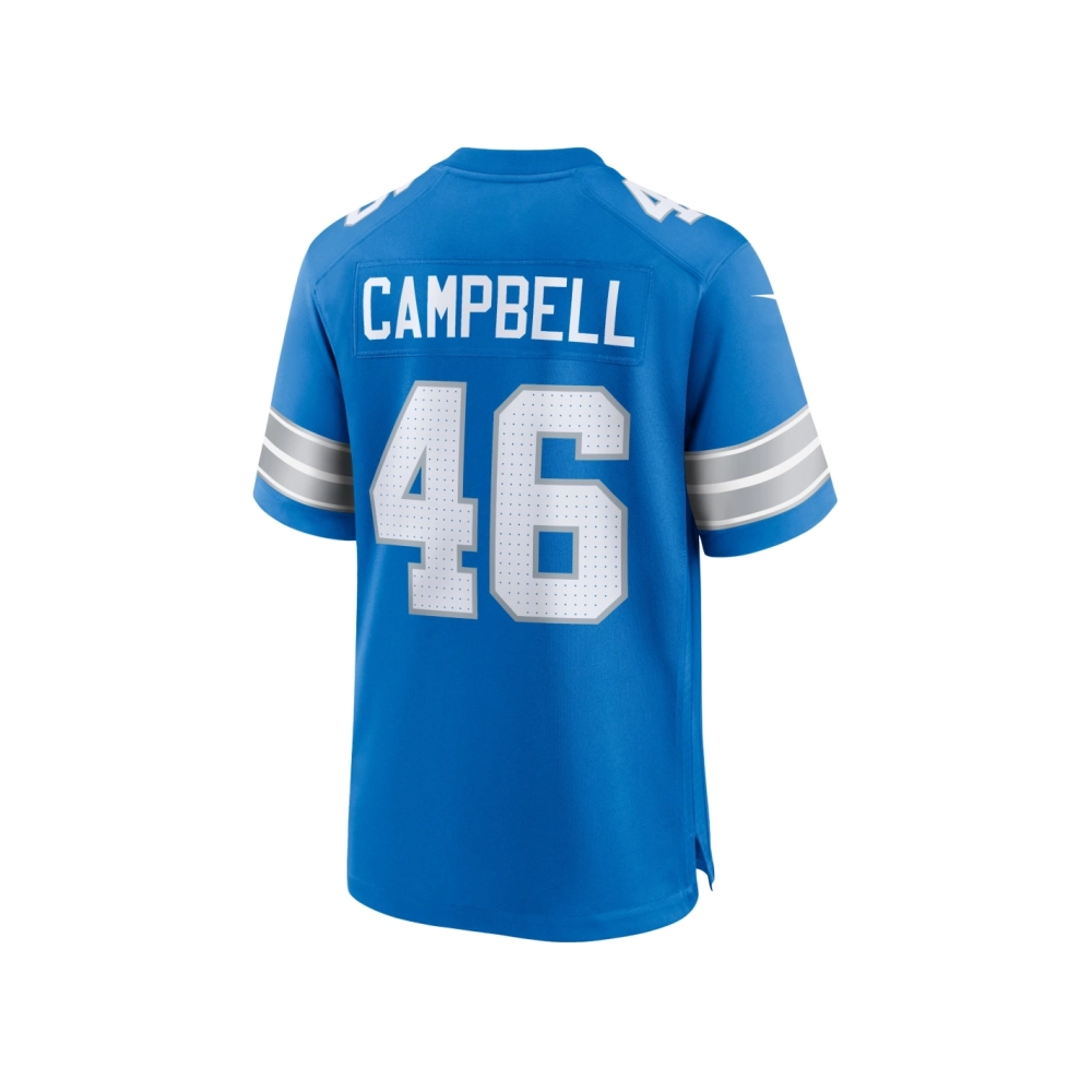 Mens Detroit Lions Jack Campbell Blue Game Jersey