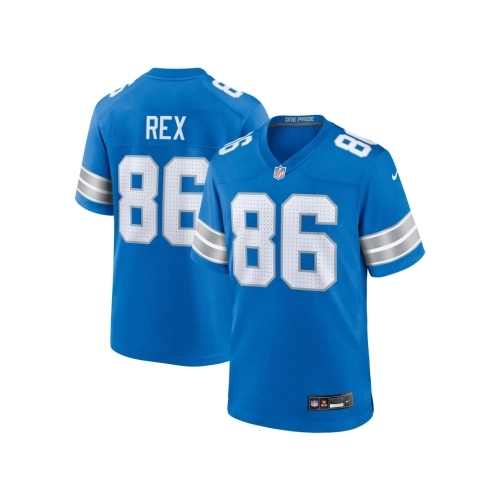 Mens Detroit Lions Isaac Rex Blue Game Jersey