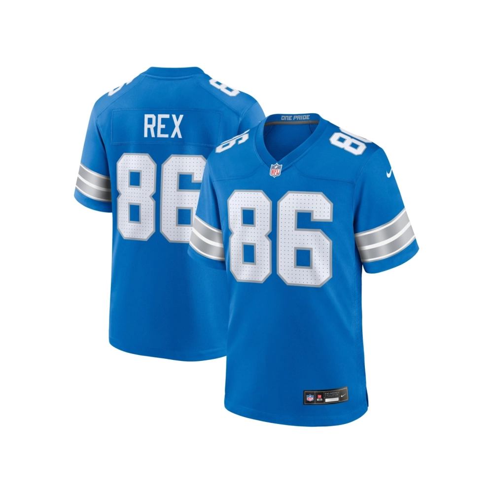 Mens Detroit Lions Isaac Rex Blue Game Jersey