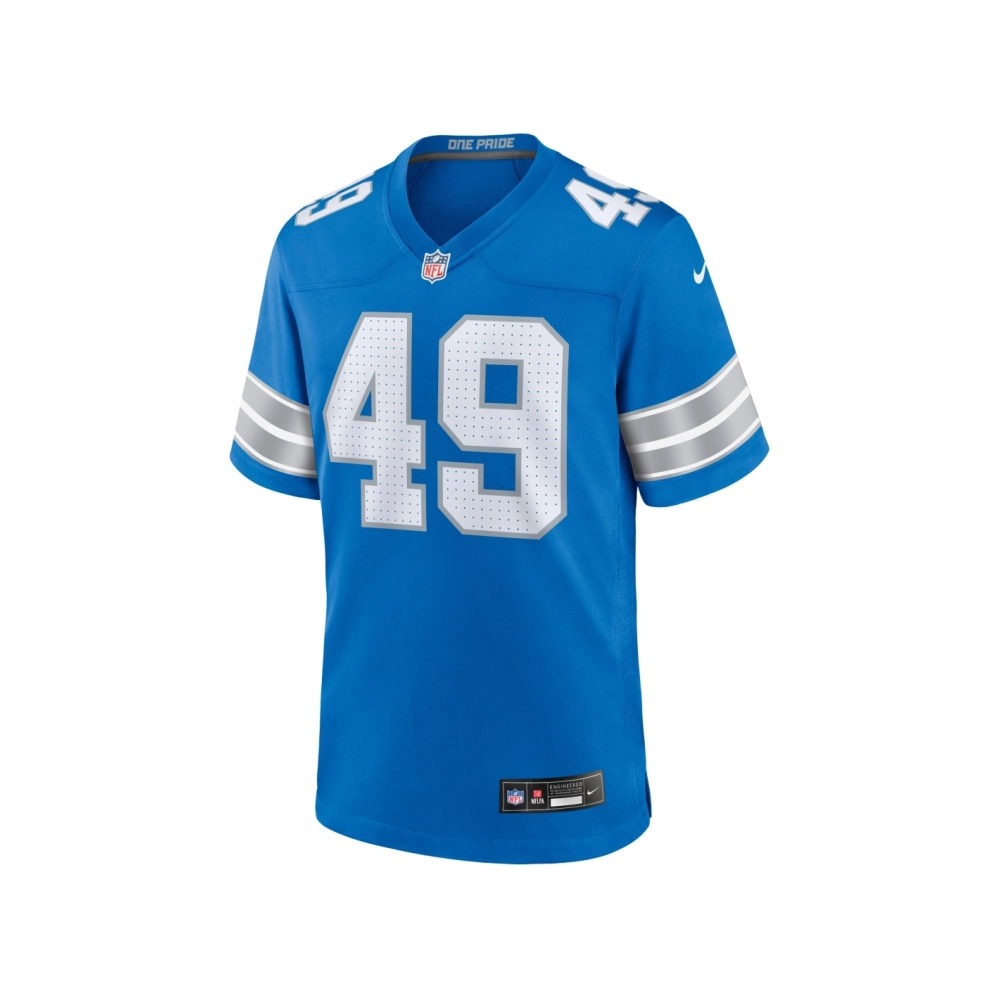 Mens Detroit Lions Hogan Hatten Blue Game Jersey