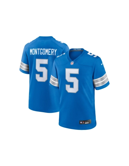 Mens Detroit Lions David Montgomery Blue Game Jersey