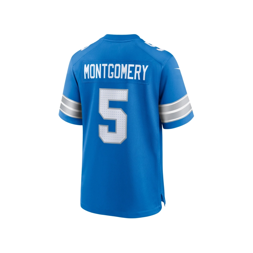 Mens Detroit Lions David Montgomery Blue Game Jersey