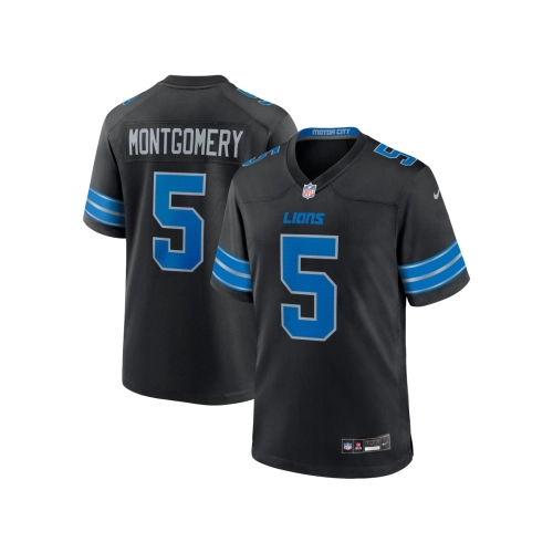 Mens Detroit Lions David Montgomery Black 2nd Alternate Game Jersey