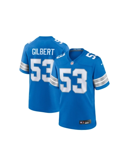 Mens Detroit Lions DaRon Gilbert Blue Game Jersey