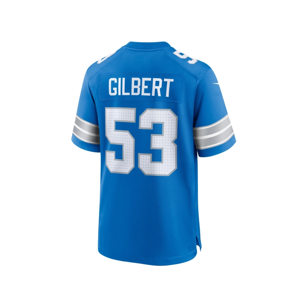 Mens Detroit Lions DaRon Gilbert Blue Game Jersey