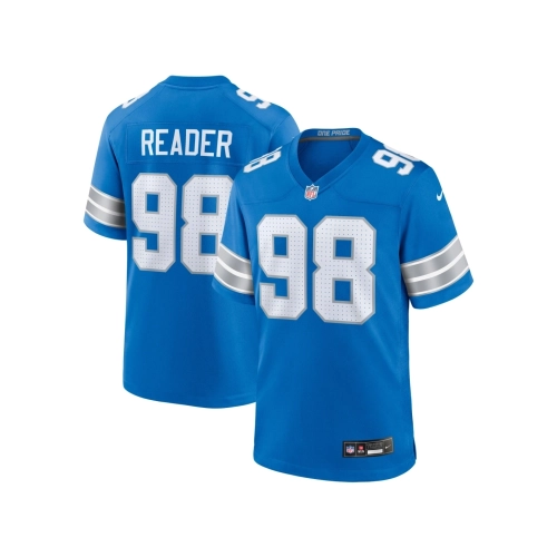 Mens Detroit Lions D.J. Reader Blue Team Game Jersey
