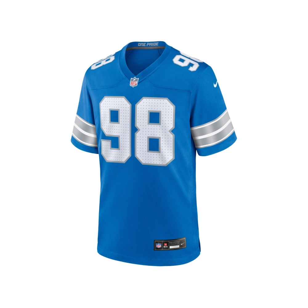 Mens Detroit Lions D.J. Reader Blue Team Game Jersey