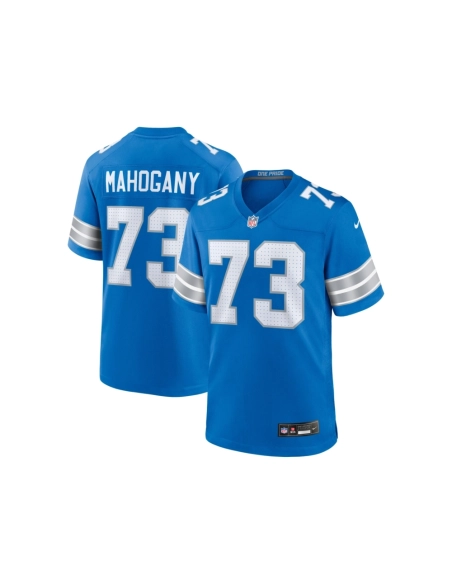Mens Detroit Lions Christian Mahogany Blue Team Game Jersey