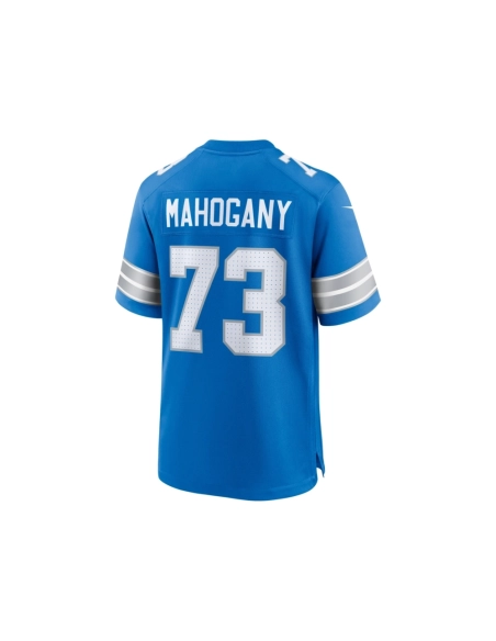 Mens Detroit Lions Christian Mahogany Blue Team Game Jersey