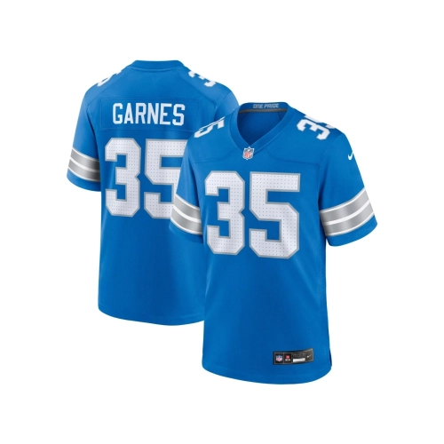 Mens Detroit Lions Chelen Garnes Blue Game Jersey