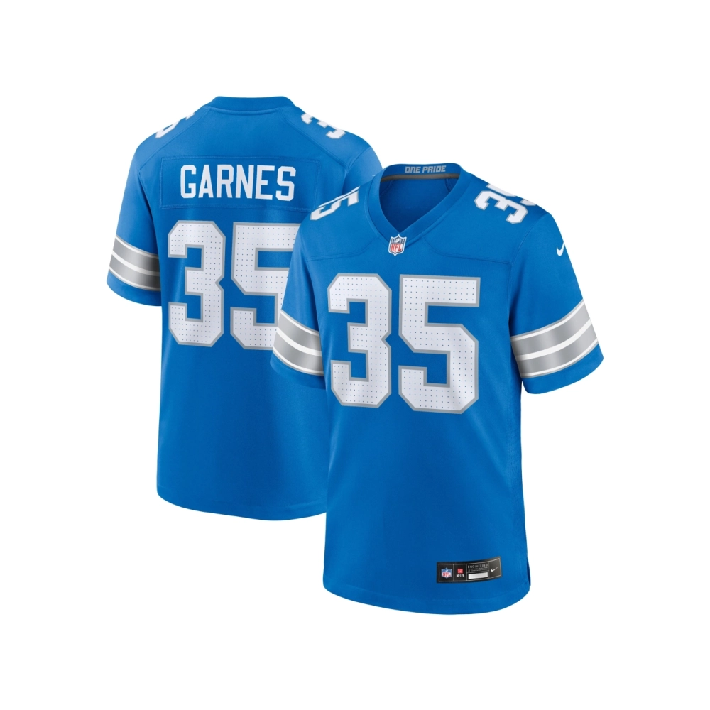 Mens Detroit Lions Chelen Garnes Blue Game Jersey