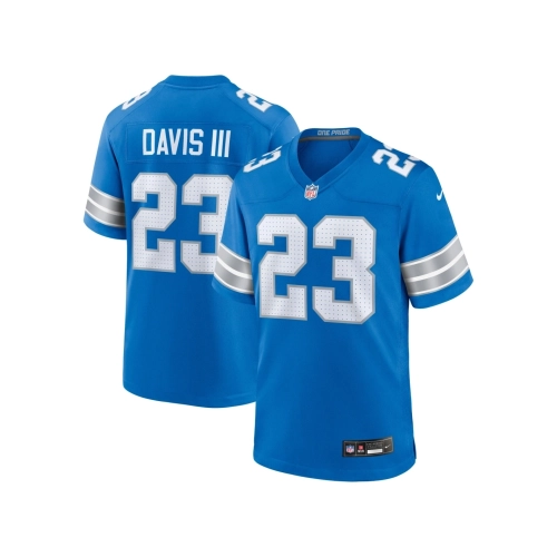 Mens Detroit Lions Carlton Davis III Blue Game Jersey