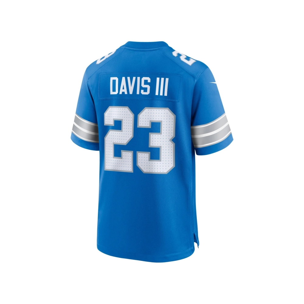 Mens Detroit Lions Carlton Davis III Blue Game Jersey