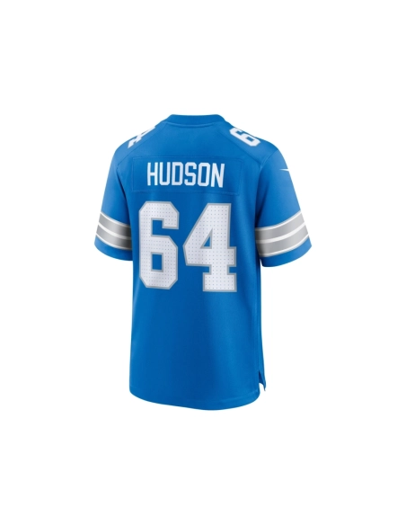 Mens Detroit Lions Bryan Hudson Blue Game Jersey