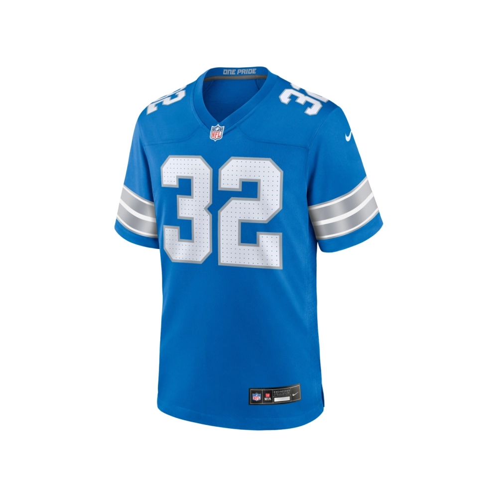 Mens Detroit Lions Brian Branch Blue Game Jersey
