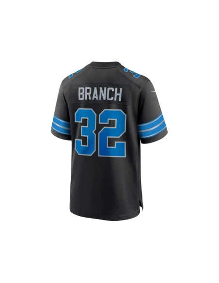Mens Detroit Lions Brian Branch Black 2nd Alternate Game Jersey