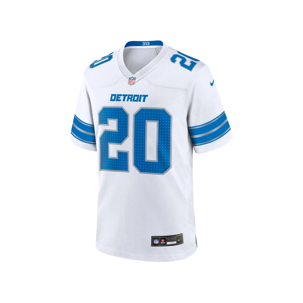 Mens Detroit Lions Barry Sanders White Retired Player Game Jersey