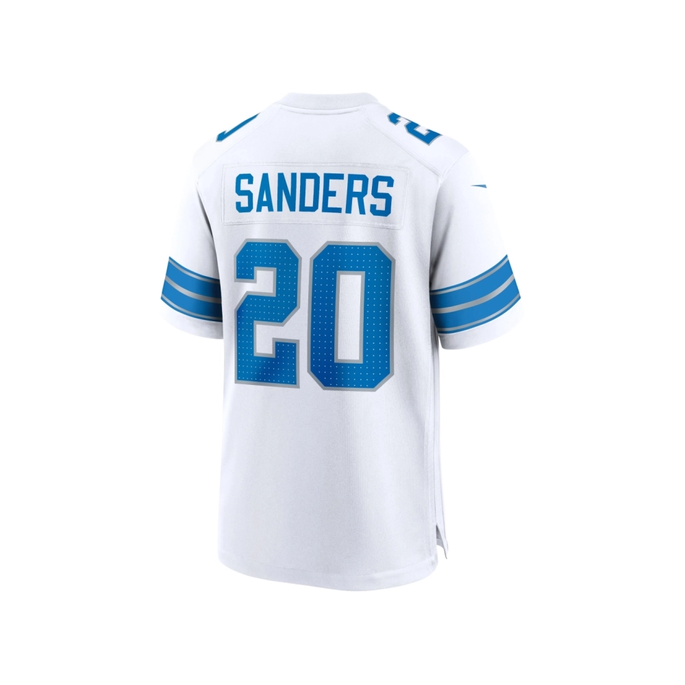 Mens Detroit Lions Barry Sanders White Retired Player Game Jersey