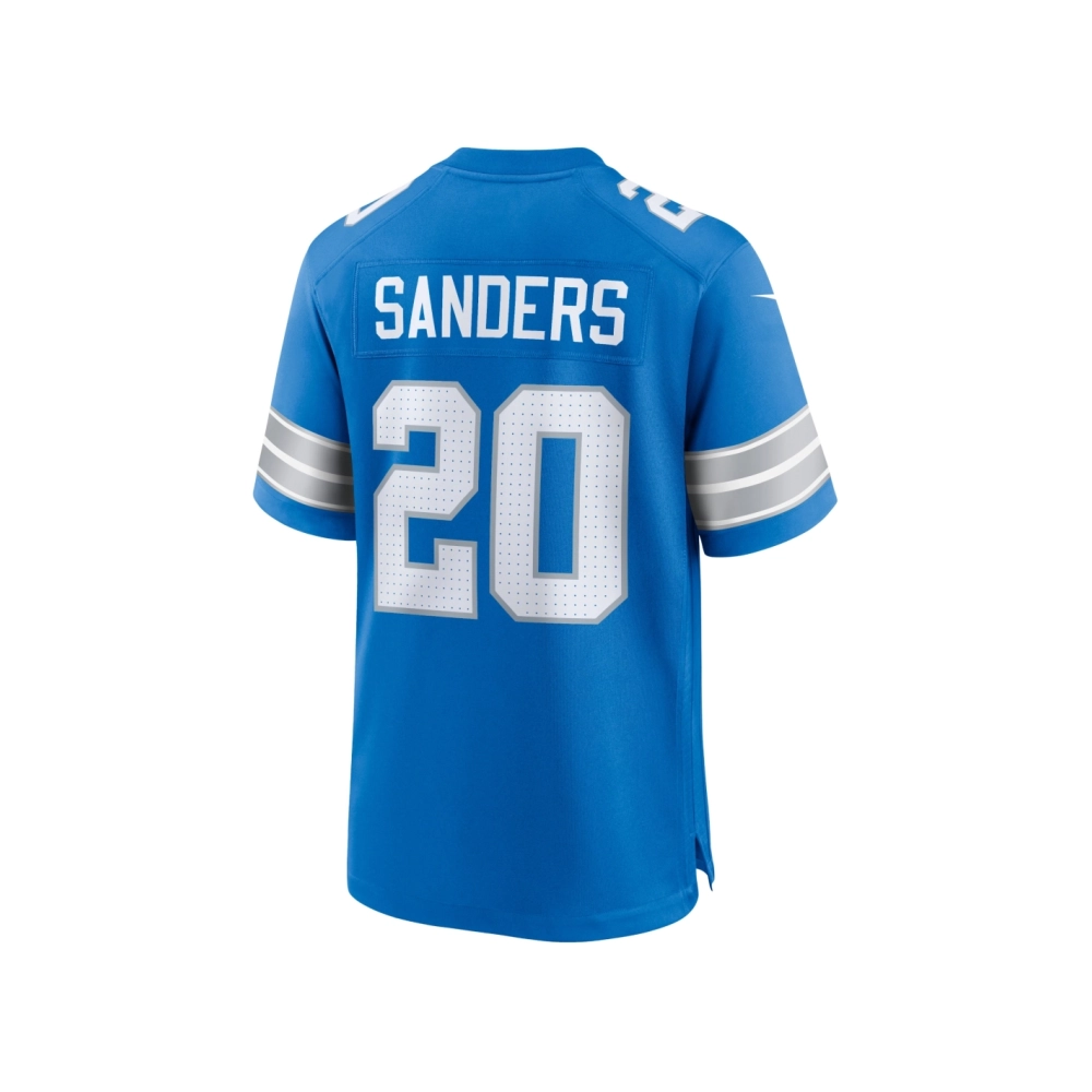 Mens Detroit Lions Barry Sanders Blue Retired Player Game Jersey