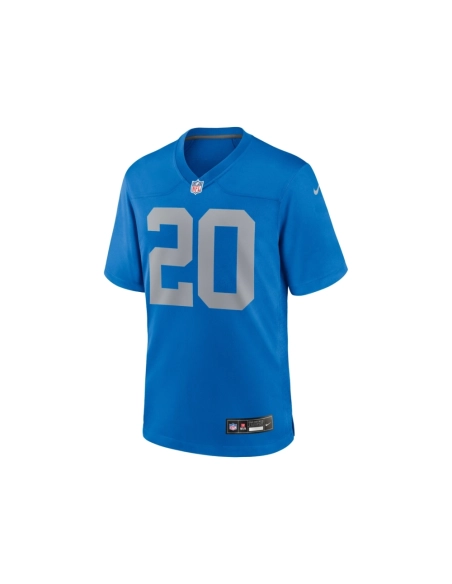 Mens Detroit Lions Barry Sanders Blue Alternate Game Jersey