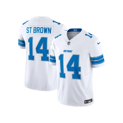 Mens Detroit Lions Amon-Ra St. Brown White Vapor F.U.S.E. Limited Jersey