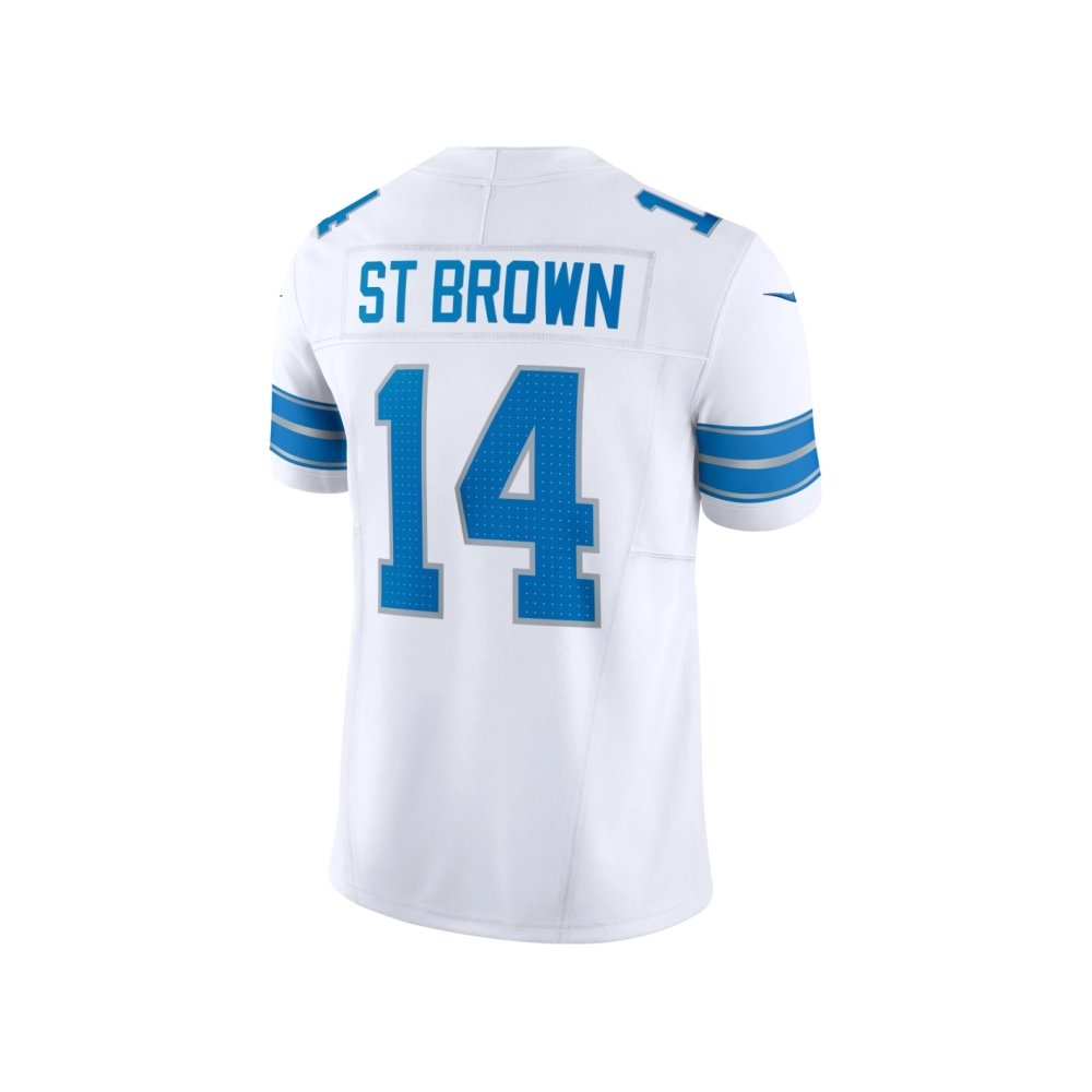 Mens Detroit Lions Amon-Ra St. Brown White Vapor F.U.S.E. Limited Jersey