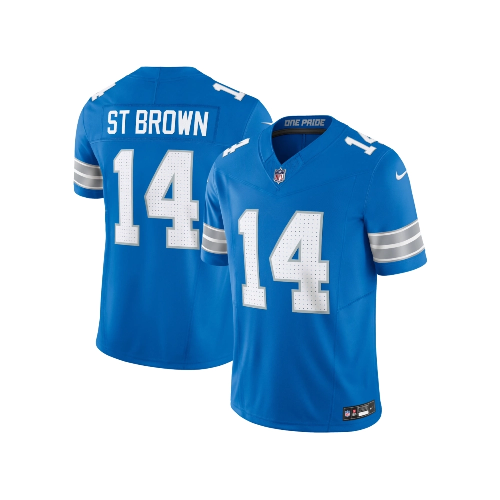 Mens Detroit Lions Amon-Ra St. Brown Blue Vapor F.U.S.E. Limited Jersey