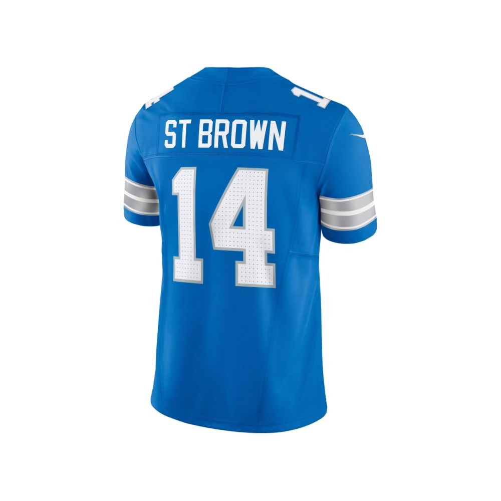 Mens Detroit Lions Amon-Ra St. Brown Blue Vapor F.U.S.E. Limited Jersey