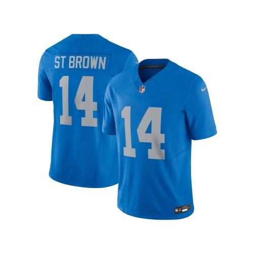 Mens Detroit Lions Amon-Ra St. Brown Blue Vapor F.U.S.E. Alternate Limited Jersey