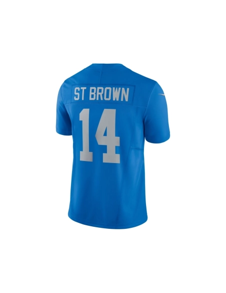 Mens Detroit Lions Amon-Ra St. Brown Blue Vapor F.U.S.E. Alternate Limited Jersey