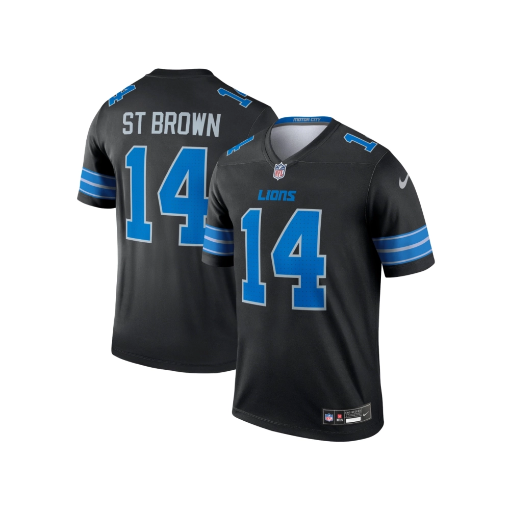 Mens Detroit Lions Amon-Ra St. Brown Black Legend Jersey
