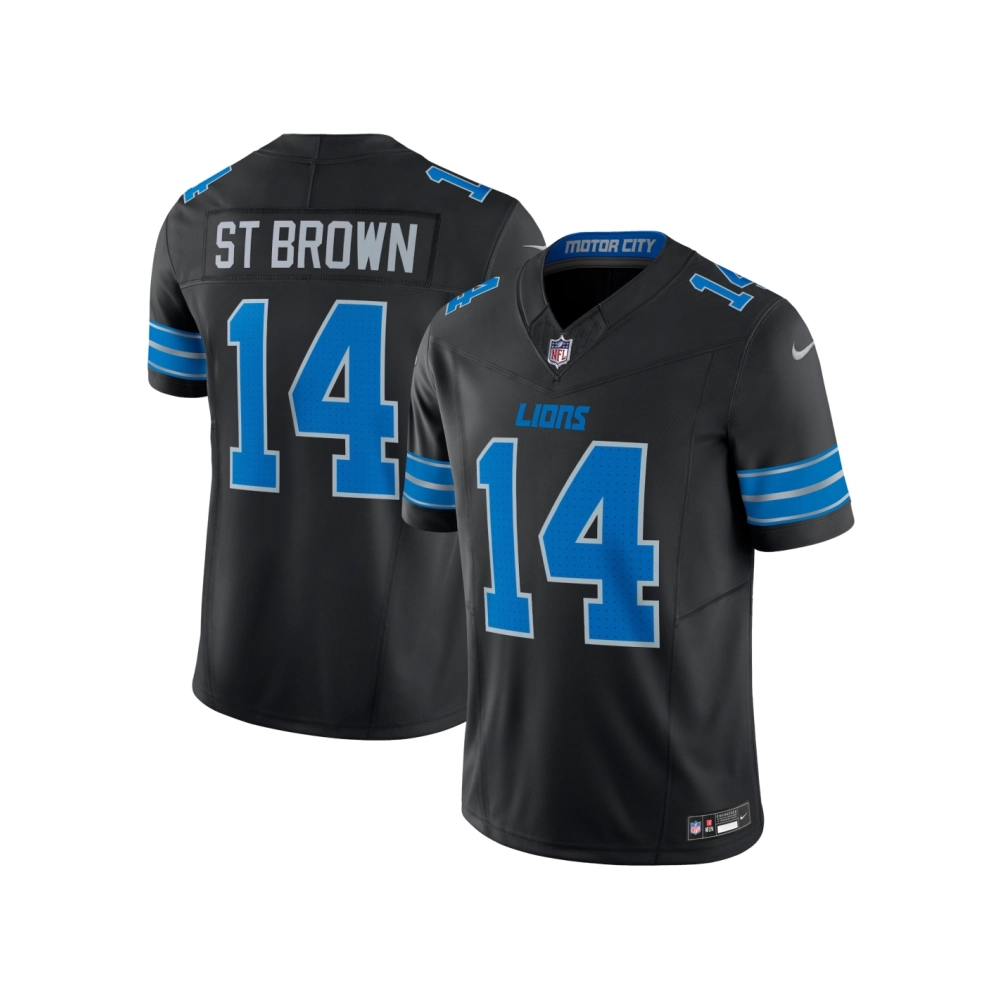 Mens Detroit Lions Amon-Ra St. Brown Black 2nd Alternate Vapor F.U.S.E. Limited Jersey