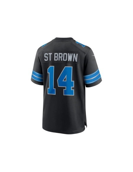 Mens Detroit Lions Amon-Ra St. Brown Black 2nd Alternate Game Jersey