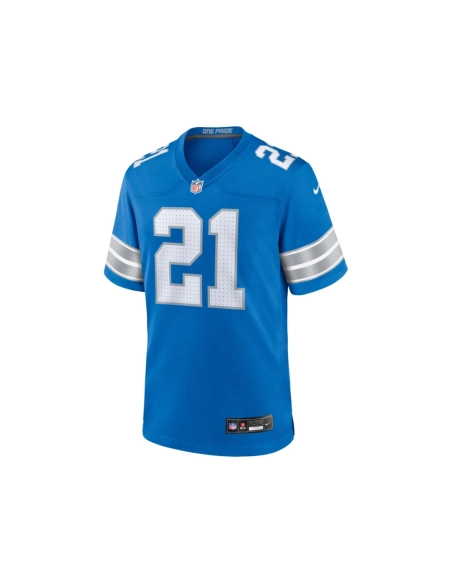 Mens Detroit Lions Amik Robertson Blue Game Jersey