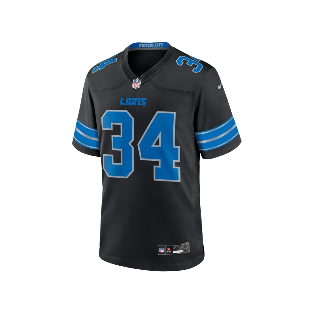 Mens Detroit Lions Alex Anzalone Black 2nd Alternate Game Jersey