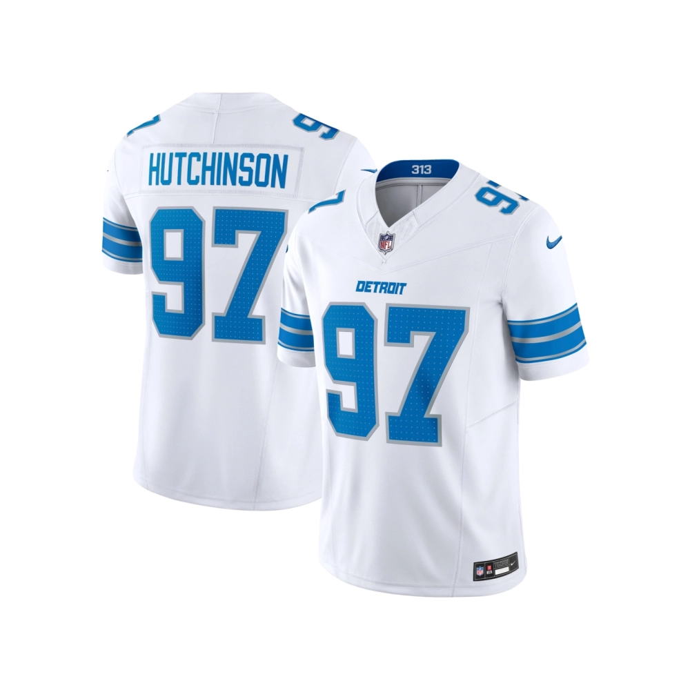 Mens Detroit Lions Aidan Hutchinson White Vapor F.U.S.E. Limited Jersey