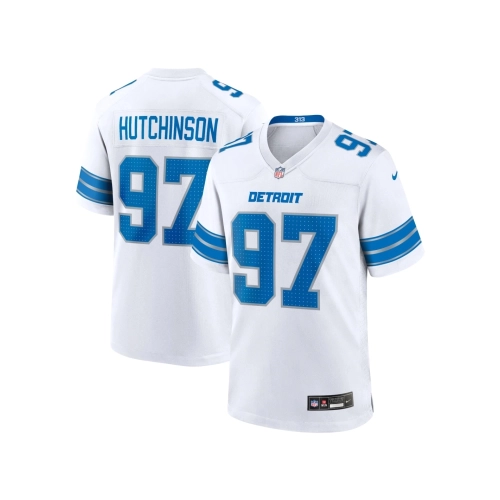 Mens Detroit Lions Aidan Hutchinson White Game Jersey